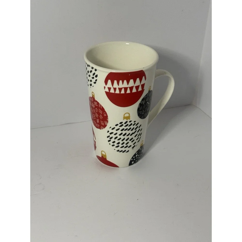 Starbucks 2016 Latte Holiday Mug 17 Oz Christmas Ornaments White Red Black